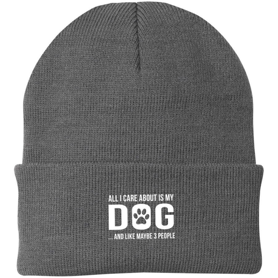 All I Care About Is My Dog And Like Maybe 3 People Knit Beanie