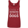 Easily Distracted By Dogs Cotton Tank