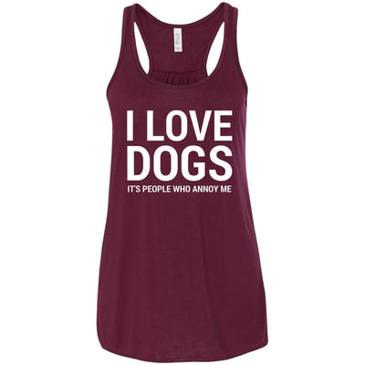 I Love Dogs, It's People Who Annoy Me Flowy Tank