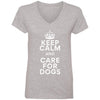 Keep Calm And Care For Dogs V-Neck Tee