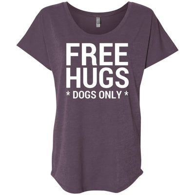 Free Hugs Dogs Only Slouchy Tee