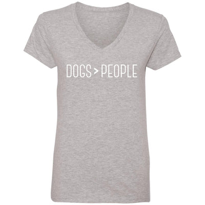 Dogs > People V-Neck Tee