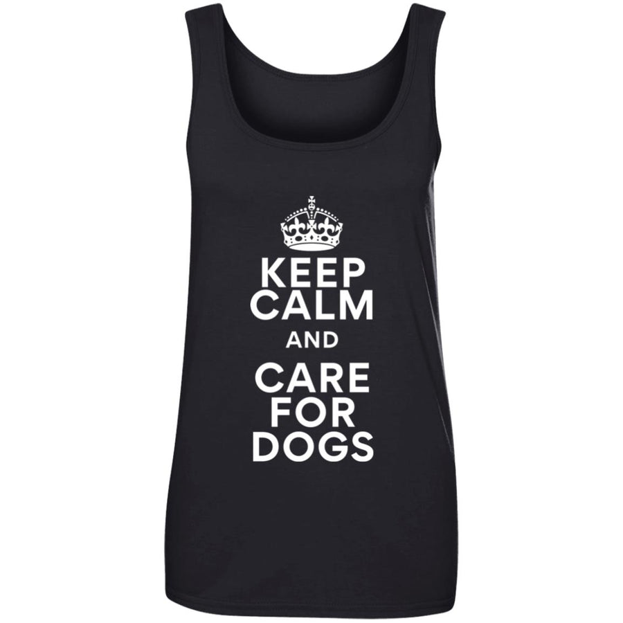 Keep Calm And Care For Dogs Cotton Tank