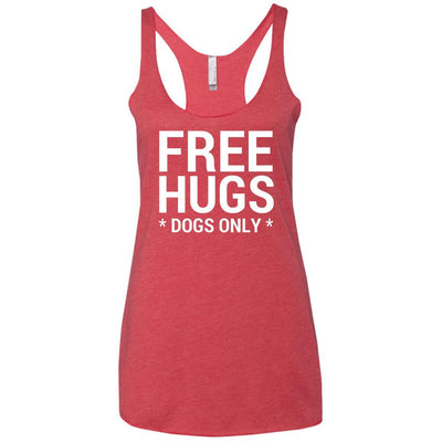 Free Hugs Dogs Only Triblend Tank