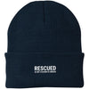 Rescued Is My Favorite Breed Knit Beanie