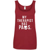 My Therapist Has Paws Cotton Tank