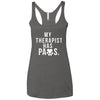 My Therapist Has Paws Triblend Tank