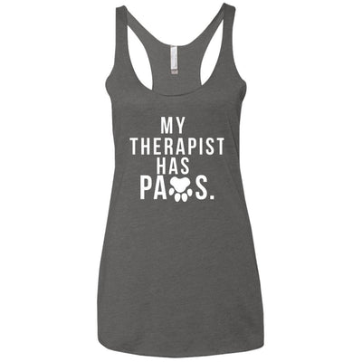 My Therapist Has Paws Triblend Tank