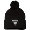 Pawsitive Vibes Only Knit Pom Beanie
