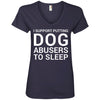 I Support Putting Dog Abusers To Sleep V-Neck Tee