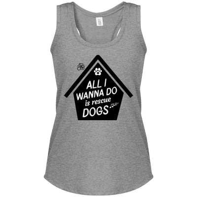 All  I Wanna Do Is Rescue Dogs Tri Racerback Tank