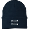 Namast'ay Home With My Dog Knit Beanie