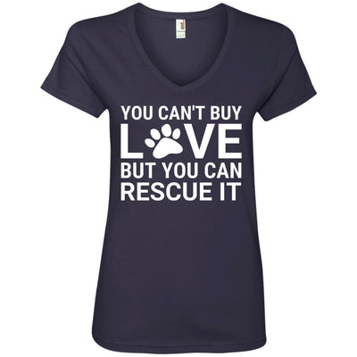 You Can't Buy Love But You Can Rescue It V-Neck Tee