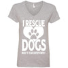 I Rescue Dogs What's Your Superpower V-Neck Tee