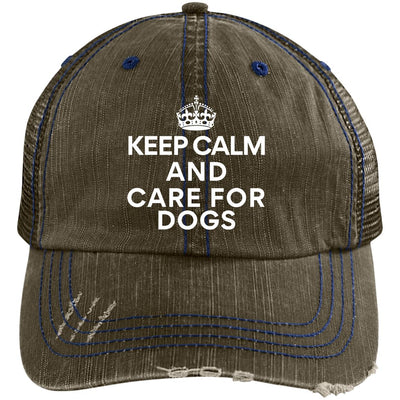 Keep Calm And Care For Dogs Trucker Cap