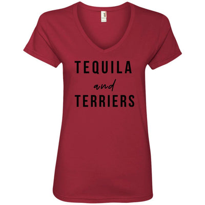 Tequila and Terriers V-Neck Tee