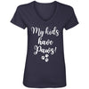 My Kids have Paws V-Neck Tee