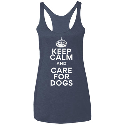Keep Calm And Care For Dogs Triblend Tank