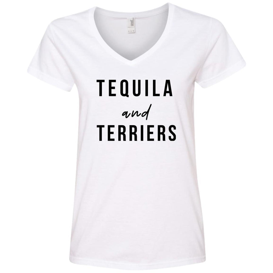 Tequila and Terriers V-Neck Tee