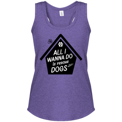 All  I Wanna Do Is Rescue Dogs Tri Racerback Tank