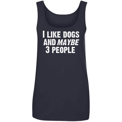I Like Dogs and Maybe 3 People Cotton Tank