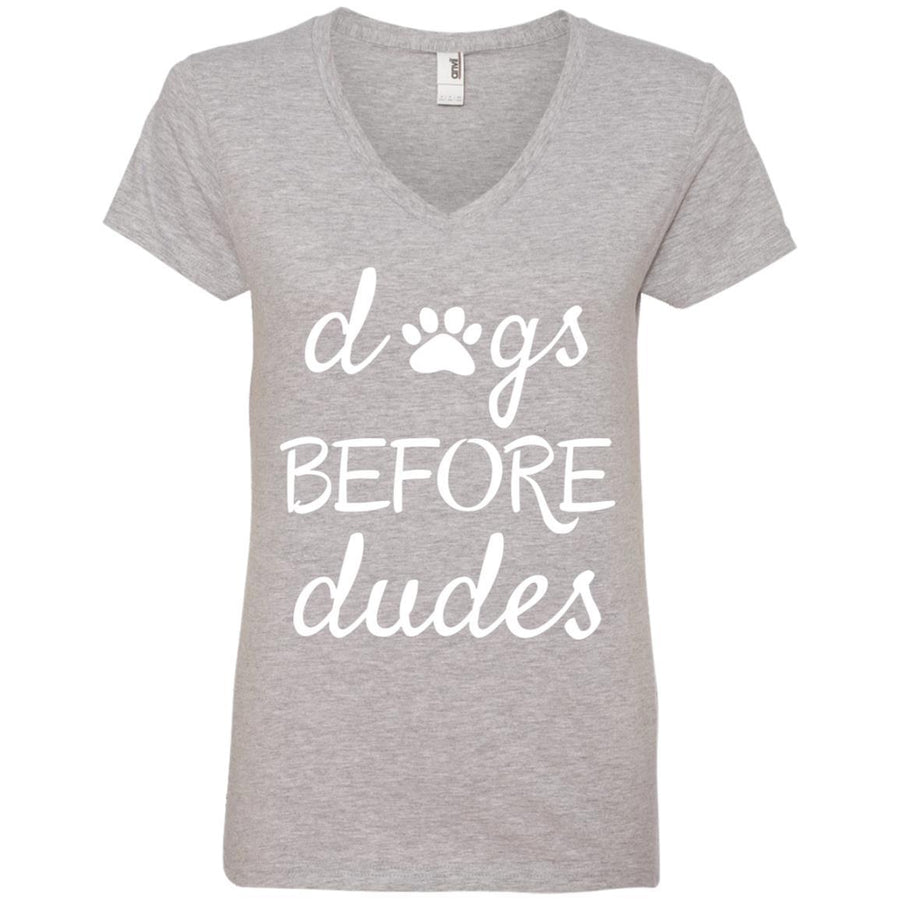 Dogs Before Dudes V-Neck Tee