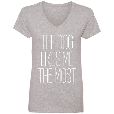 The Dog Likes Me The Most V-Neck Tee