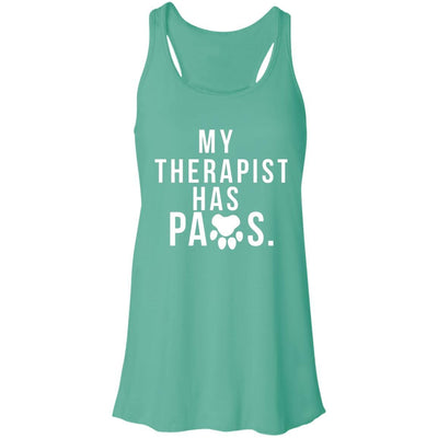 My Therapist Has Paws Flowy Tank
