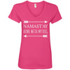 Namastay Home With My Dog V-Neck Tee