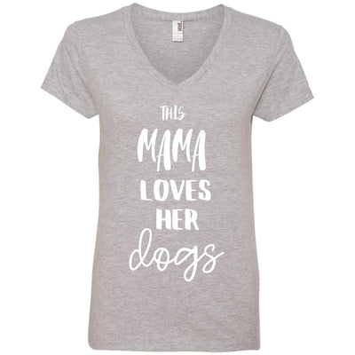 This Mama Loves Her Dog V-Neck Tee