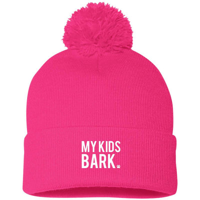 My Kids Bark Knit Pom Beanie