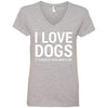 I Love Dogs, It's People Who Annoy Me V-Neck Tee