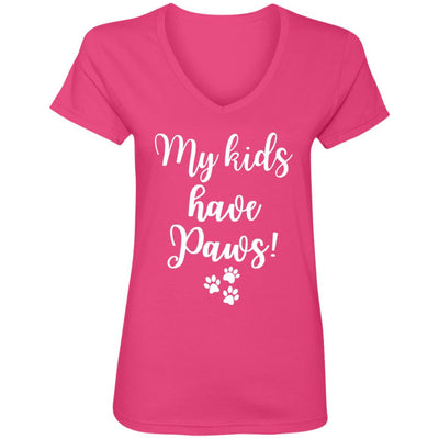 My Kids have Paws V-Neck Tee