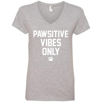 Pawsitive Vibes Only V-Neck Tee