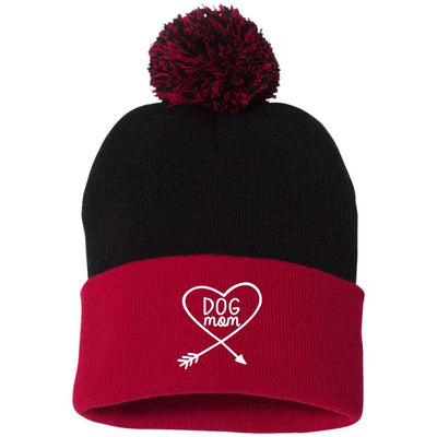 Dog Mom Knit Pom Beanie
