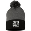 Dogs Make Me Happy, You...Not So Much Knit Pom Beanie