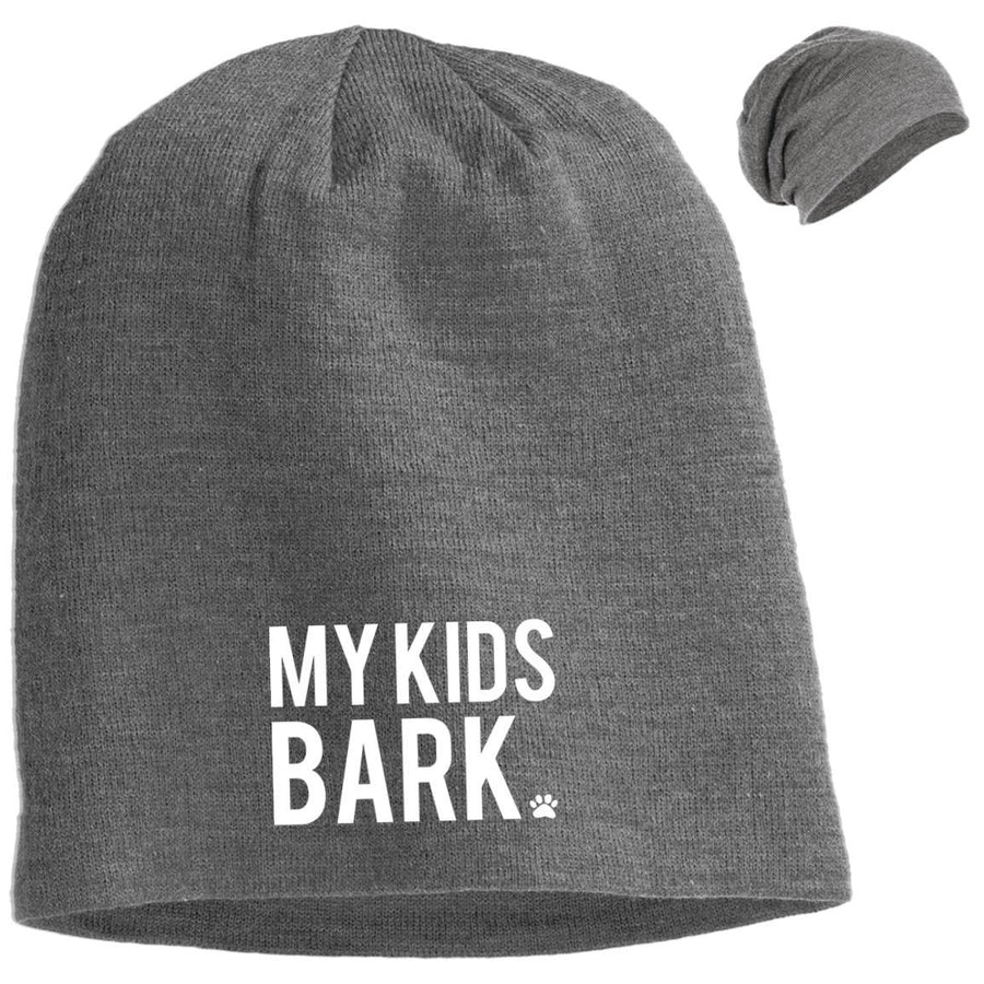 My Kids Bark Slouchy Beanie
