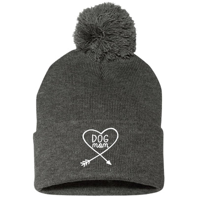 Dog Mom Knit Pom Beanie