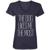 The Dog Likes Me The Most V-Neck Tee