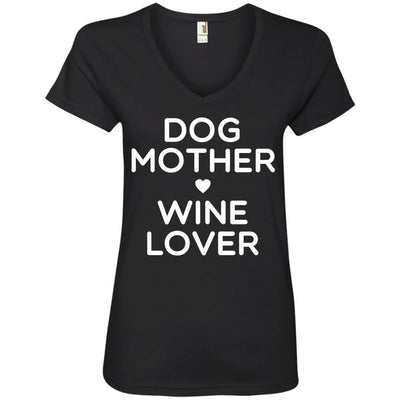 DOG MOTHER WINE LOVER V-Neck Tee