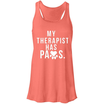 My Therapist Has Paws Flowy Tank