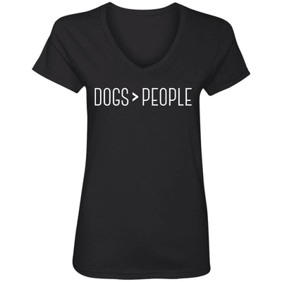 Dogs > People V-Neck Tee