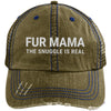Fur Mama Distressed Trucker Cap