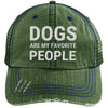 Dogs Are My Favorite People Hat Distressed Trucker Cap