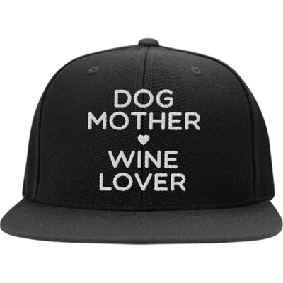 Dog Mother, Wine Lover Snapback Hat