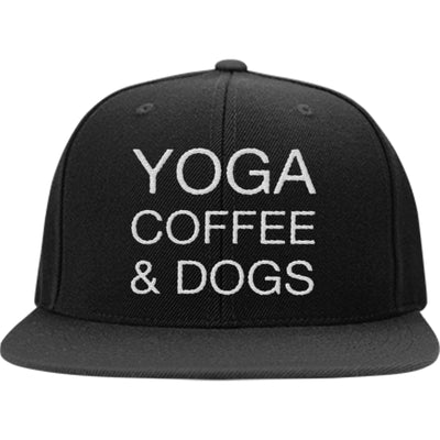 Yoga Coffee & Dogs Snapback Hat