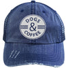 Dogs & Coffee Distressed Trucker Cap