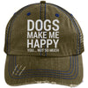 Dogs Make Me Happy, You...Not So Much Distressed Mesh Trucker Cap