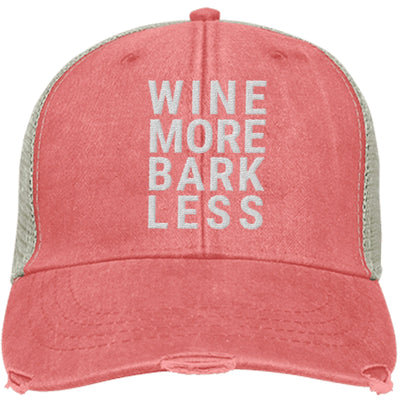 Wine More Bark Less Trucker Cap