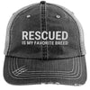 Rescued Is My Favorite Breed Distressed Trucker Cap